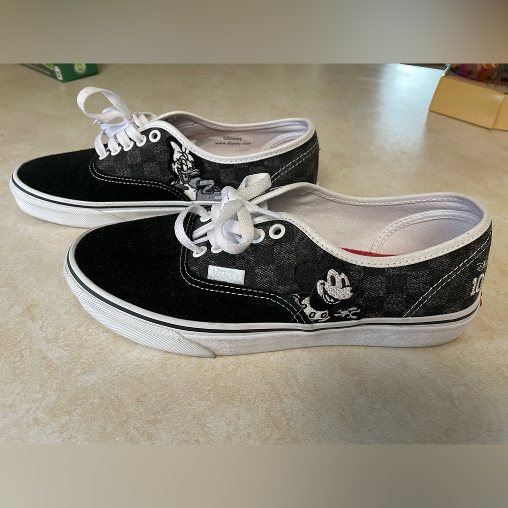 Vans Disney 100 sneakers, men size 8, women size 9.5